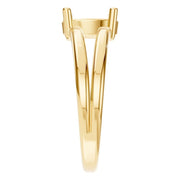 Split Shank Solitaire Ring - Oval 8x5.5mm