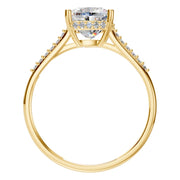Cushion Hidden Halo Ring