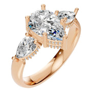 Three Stone Ring - Pear 10x6.5mm