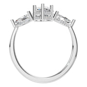 Three Stone Ring - Pear 10x6.5mm