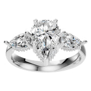 Three Stone Ring - Pear 10x6.5mm