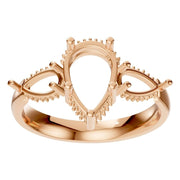 Three Stone Ring - Pear 10x6.5mm