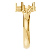 Three Stone Ring - Pear 10x6.5mm