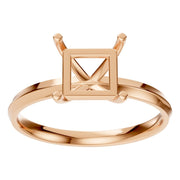 Solitaire Ring - Princess 5.5x5.5mm