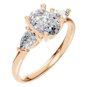 Oval Three Stone Ring