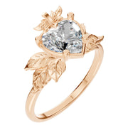 Fancy Solitaire Ring - Heart 7x7mm