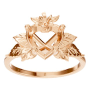 Fancy Solitaire Ring - Heart 7x7mm
