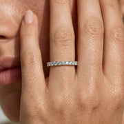 Round Embed Wedding Band