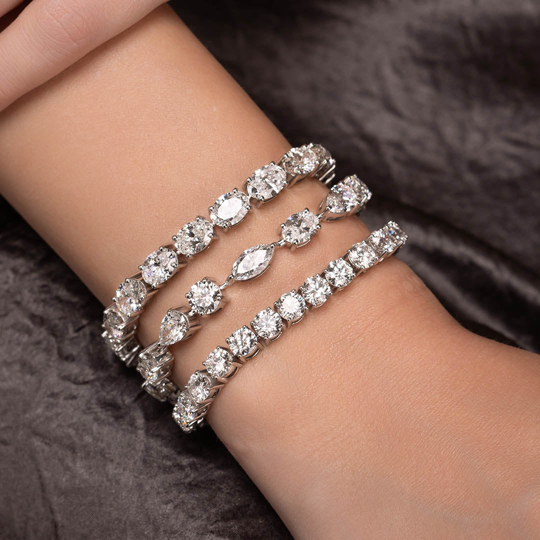 Round Tennis Bracelet-Dileti