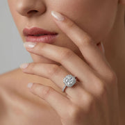 Pave Asscher Ring