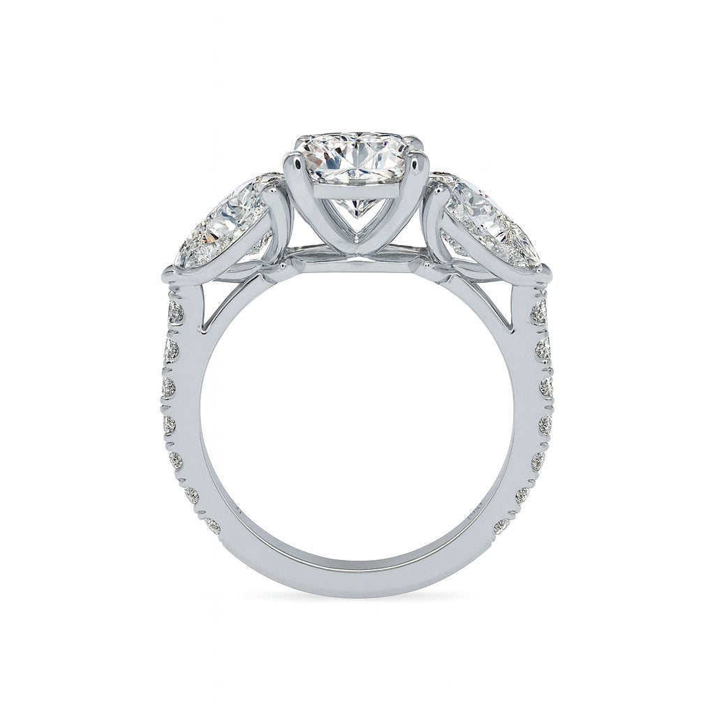 Tove Pear Twist Radiance Ring