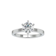 Ulla Classic Six-Prong Solitaire Ring-Dileti
