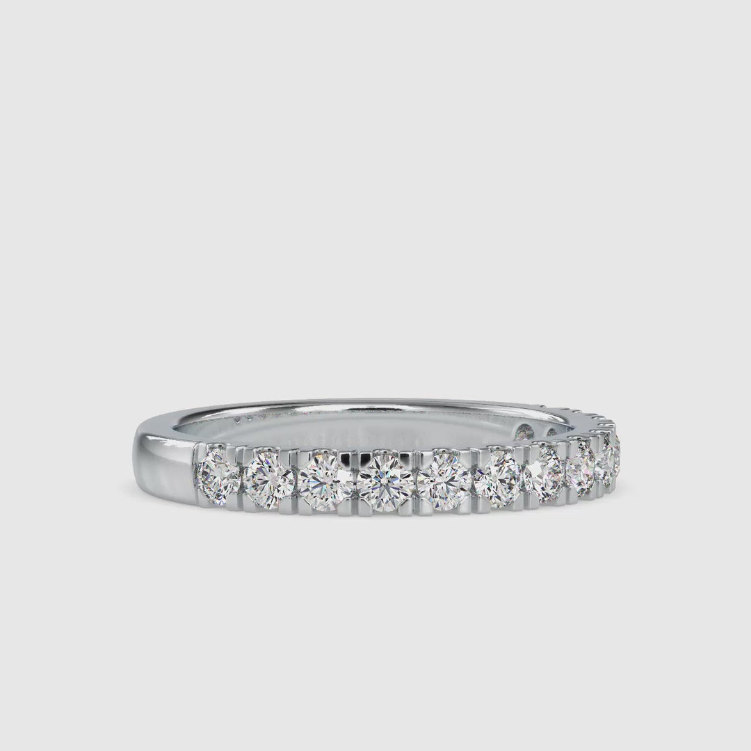 Round Eternal Sparkle Square Prong Ring