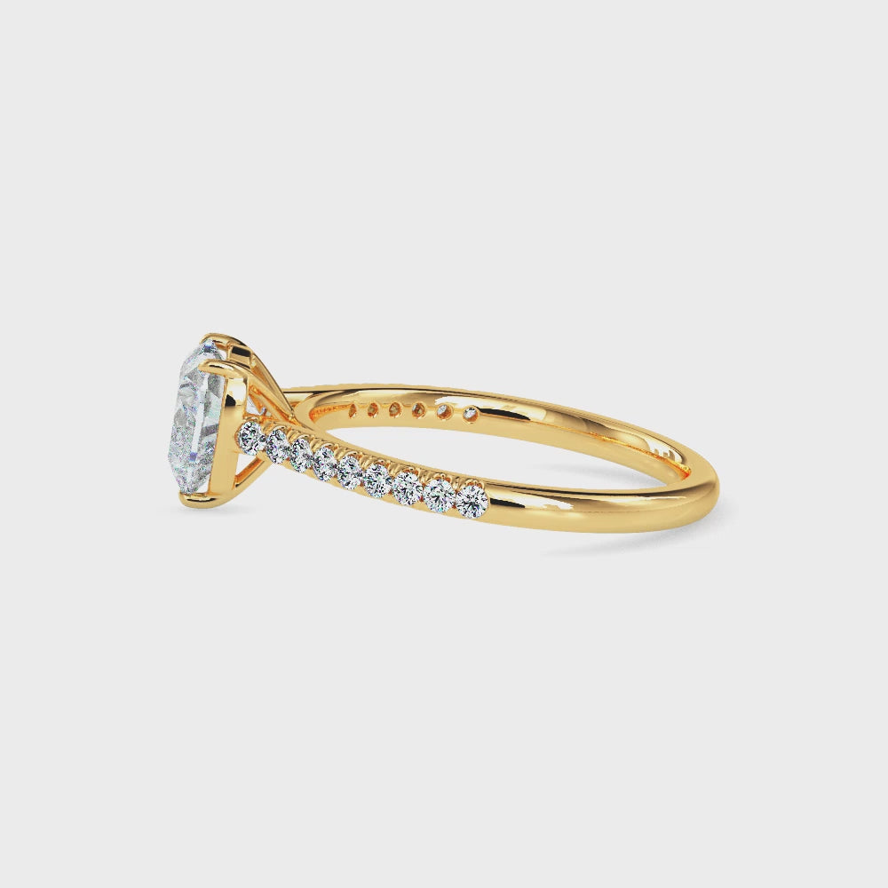 Penelope Solitaire Pave Heart Setting