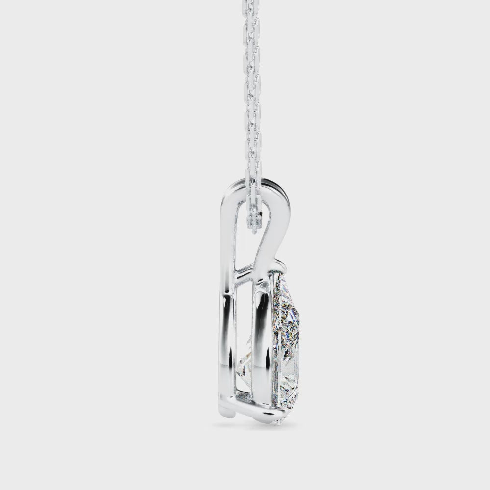 Fleur Solitaire Pear Pendant