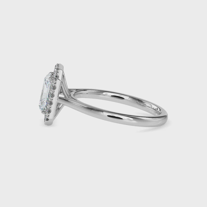 Kai Solitaire Halo Radiant Ring