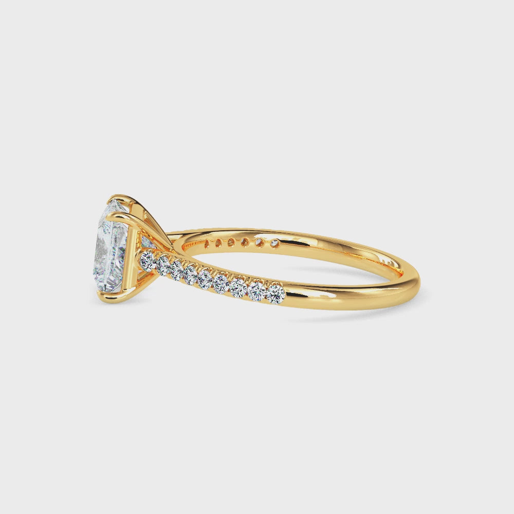 Lucrezia Solitaire Pave Princess Setting