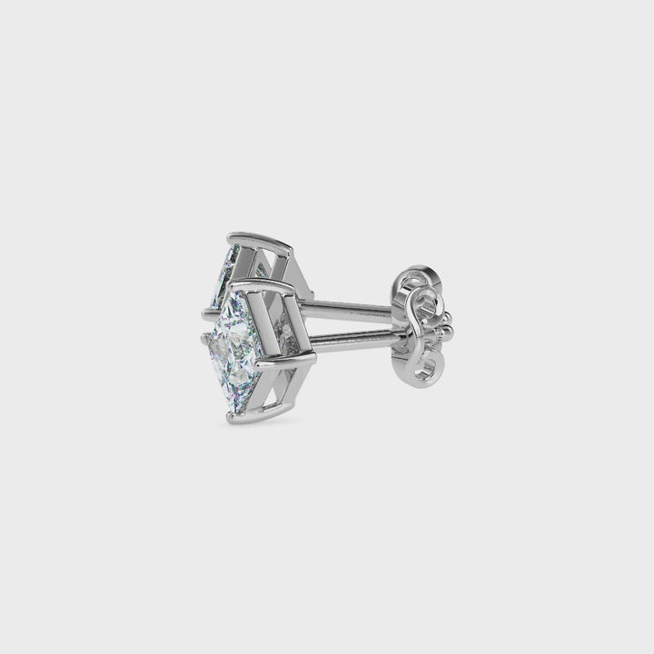 Kate Solitaire Princess Earrings