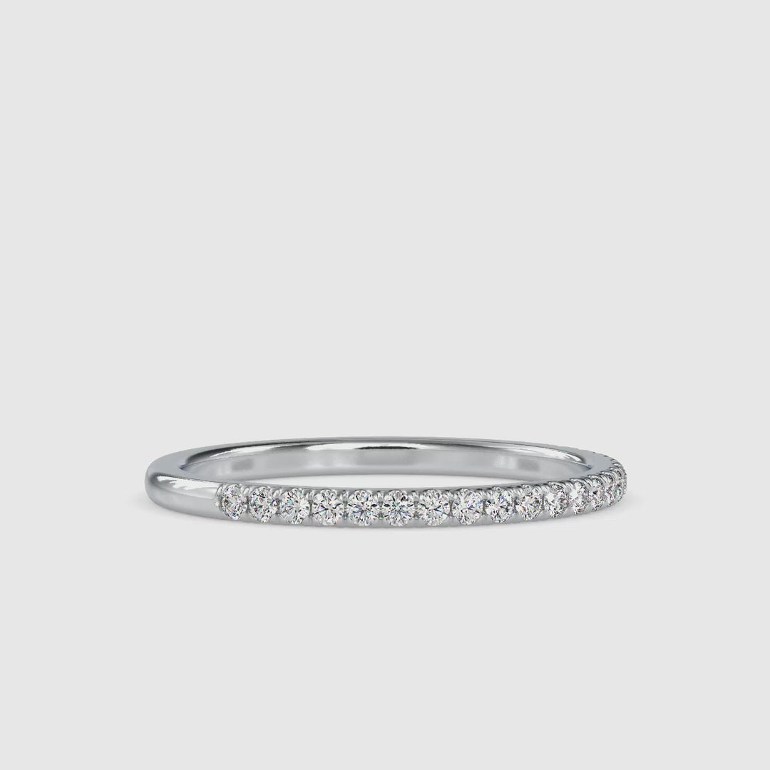 Round Classy Embed Eternal Sparkle Ring