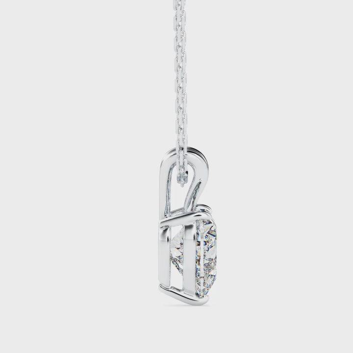 Rosa Solitaire Heart Pendant