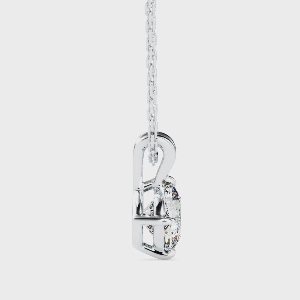 Berta Solitaire Cushion Pendant