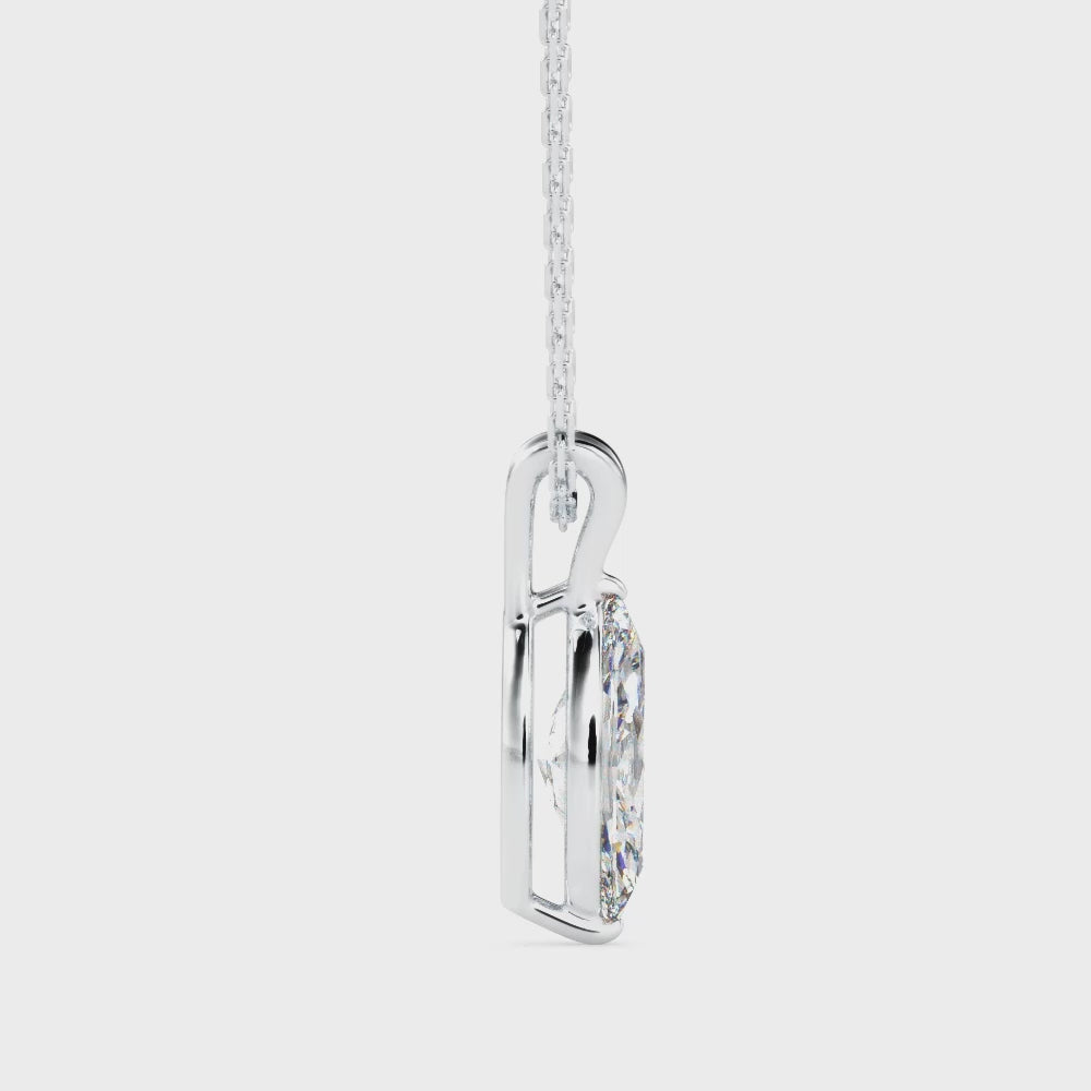 Elizabeth Solitaire Marquise Pendant