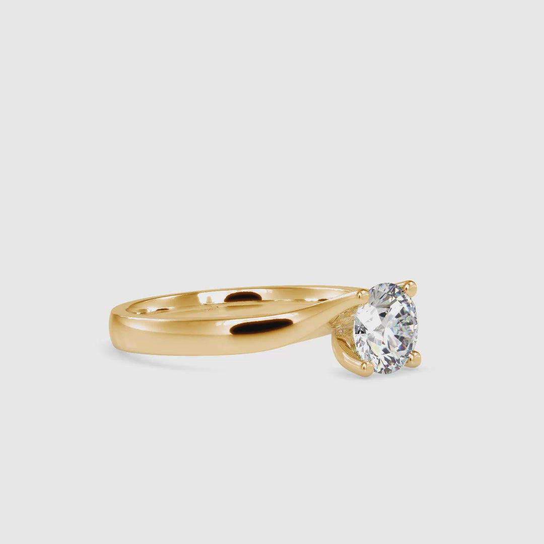 Ava Asymmetric Round Elegance Ring