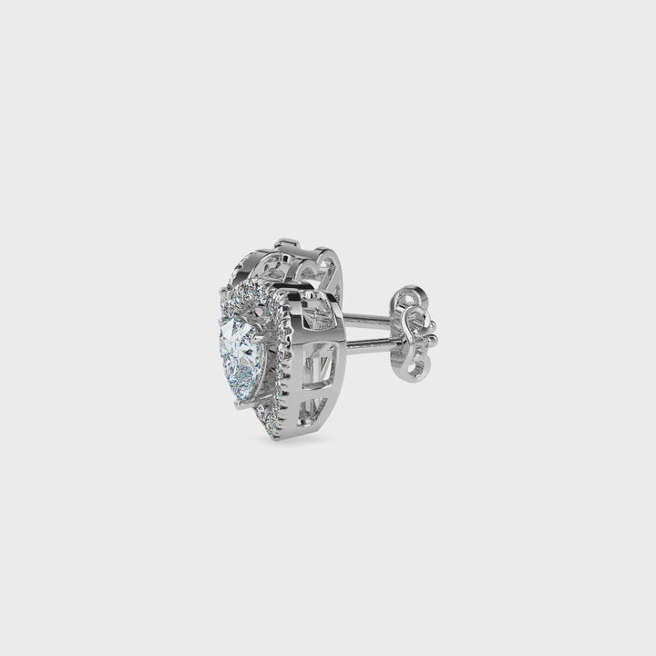 St-Tropez Solitaire Halo Asscher Earrings