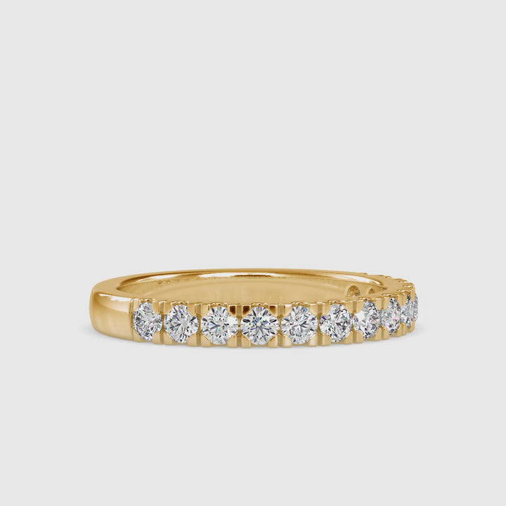 Round Eternal Sparkle Square Prong Ring