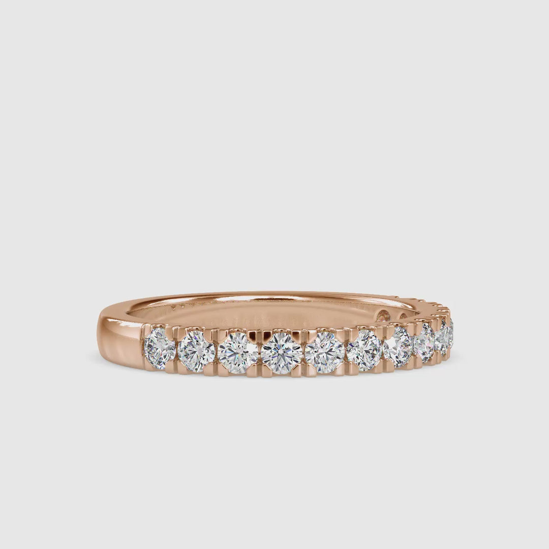 Round Eternal Sparkle Square Prong Ring