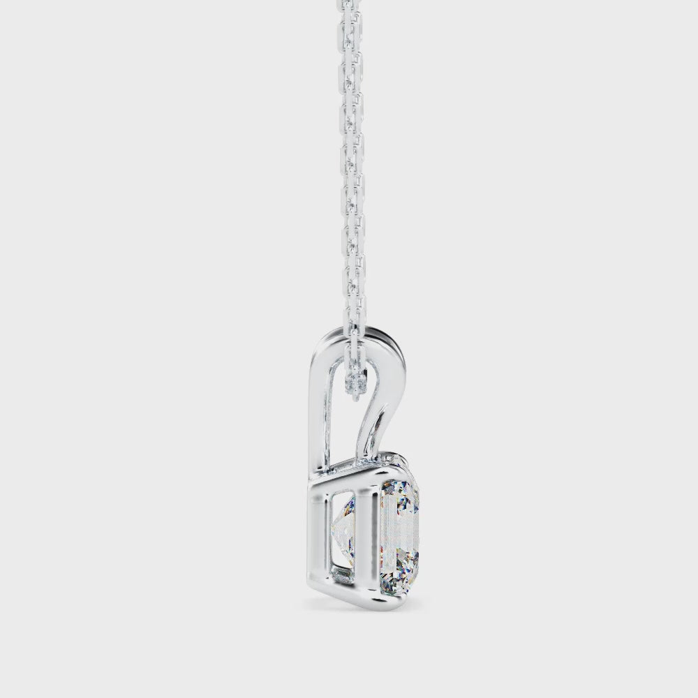 Mia Solitaire Assher Pendant